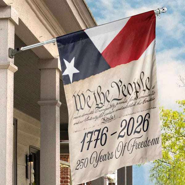 US Constitution House Flag | We The People 1776-2026 Anniversary Banner | Weather-Resistant Polyester | Patriotic Home Decor for 250 Years of Freedom