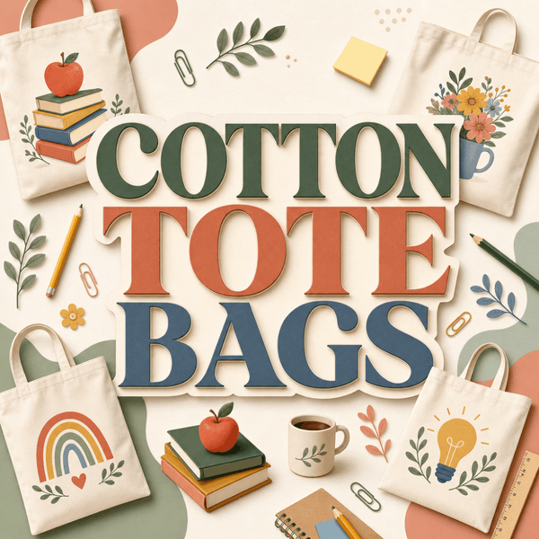 Back To School Cotton Tote Bags