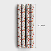 Sports Santa Claus Holiday Gift Wrap, Volleyball Santa Wrapping Paper, Humorous Athletic Santa Christmas Paper, Volleyball Player Present Wrap