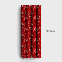 Christian Christmas Gift Wrap, Nativity Scene Joy Wrapping Paper, Crimson Red Religious Holiday Paper, Joy Gift Wrapping Paper Roll