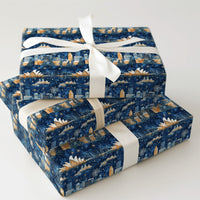 Opera House Skyline Gift Wrap, Sydney Christmas Wrapping Paper, Australian Harbour Bridge Wrapping Paper, Navy Blue Holiday Gift Wrap Roll