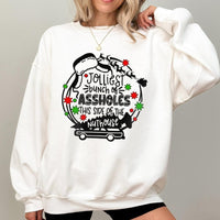 Humorous Christmas Vacation Movie Quote Sweater, Jolliest Bunch Sweatshirt, Holiday Family Matching Pullover, Retro Xmas Party Crewneck