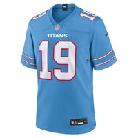 Tennessee Titans Tyren Montgomery Light Blue Team Game Jersey