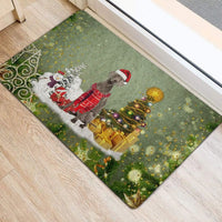 Merry Christmas Dog Doormat, Weimaraner Christmas Doormat, Snow Tree Entryway Doormat, Dog Lover Welcome Mat, Holiday Home Decor Present