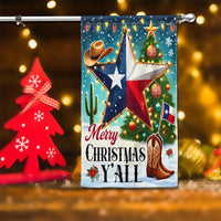Merry Christmas Y'all Yard Flag, Texas Christmas Garden Flag, Double Sided Holiday Lawn Flag, Southern Winter Decor