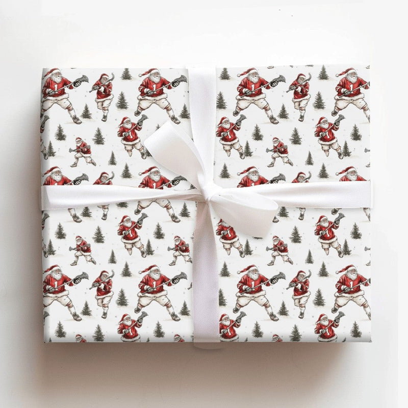 Axe Guitar Rockstar Santa Wrapping Paper, Heavy Metal Santa Wrapping Paper, Humorous Rock and Roll Christmas Wrapping Paper, Gift Wrap Roll
