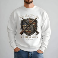 We The People 250 Years Sweatshirt | 1776-2026 Commemorative Second Amendment Design | Soft Cotton Poly Blend | Patriotic Gift for History Enthusiasts
