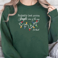 Humorous Christmas Lights Crewneck, Im Tired Jingle Some of the Way Sweatshirt, Sarcastic Holiday Season Sweater, Comfy Xmas Pullover