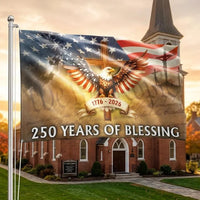 250 Years of Blessing American Flag 1776-2026 | We The People Patriotic Garden Flag | Double-Sided UV-Resistant Polyester | Commemorative Gift