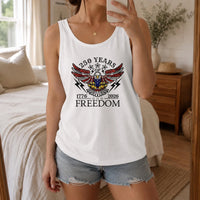 America 250th Birthday Patriotic Tank Top | 250 Years of Freedom Eagle 1776-2026 Graphic | Premium Lightweight Breathable Fabric | Unisex Semiquincentennial Gift