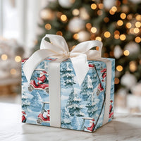 Golf Cart Santa Gift Wrap, Golf Santa Christmas Wrapping Paper, Humorous Golfer Holiday Wrapping Paper, Winter Golf Fan Present Wrapping Paper