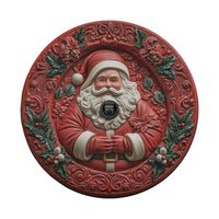 Festive Holiday Christmas Wheel Cover, Santa Claus Spare Tire Cover, Winter Season 3D Relief Tire Cover for Jeep Bronco SUV