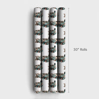 Tabby Kitten Holiday Lights Gift Wrap, Humorous Cat Christmas Wrapping Paper, Adorable Pet Lover Wrapping Paper, Festive Christmas Gift Wrap Roll