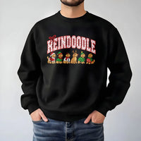 Doodle Dog Holiday Crewneck, Reindoodle Goldendoodle Christmas Sweatshirt, Christmas Dog Mom Sweater, Retro Dog Pullover, Dog Lover Present