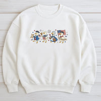 Patriotic Goose Sweatshirt | Funny America 250 Years Anniversary Cartoon Art | Soft Cotton Polyester Blend | 4th of July Gift for Americans