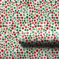 Red and Green Christmas Gift Wrap, Watercolor Polka Dot Wrapping Paper, Festive Holiday Wrapping Paper, Xmas Present Gift Wrap Roll