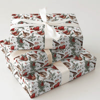 Shotgun Santa Gift Wrap, Hunting Santa Christmas Wrapping Paper, Country Outdoor Holiday Wrapping Paper, Humorous Hunter Xmas Gift Wrap Roll