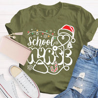 Snowflake Holiday Nurse T-Shirt, School Nurse Christmas Shirt, Winter Healthcare Graphic Tee, Medical Staff Xmas Shirt, Nurse Christmas Present