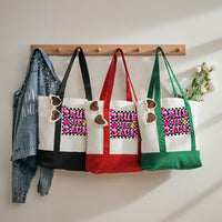 Bruh We Back Color-blocked Canvas Bag