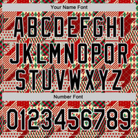 Personalized Name Number Holiday Hoodie, Custom Christmas Houndstooth Hoodie, Plaid Pattern Pullover Hoodie, Sports Fan Sweatshirt Present