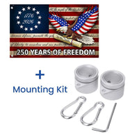 250 Years of Freedom Flag | We The People Patriotic 1776-2026 | Double-Sided Weather-Resistant Polyester | American History Commemorative Gift