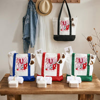Sweet Summer Time Color-blocked Canvas Bag