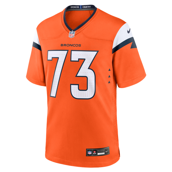 Denver Broncos Frank Crum Nike Orange Team Game Jersey