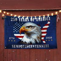 250 Years of America Flag | 1776-2026 Semiquincentennial Patriotic Eagle House Flag | Double-Sided UV-Resistant Polyester | Outdoor Home Decor Gift