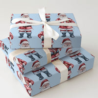 Adorable Police Officer Gift Wrap, Sheriff Santa Christmas Wrapping Paper, Law Enforcement Holiday Wrapping Paper, Deputy Santa Gift Wrap