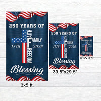 Patriotic Garden Flag 1776-2026 | 250 Years America Semiquincentennial | Faith Family Freedom Design | Double-Sided Premium Polyester | Home Decor Gift