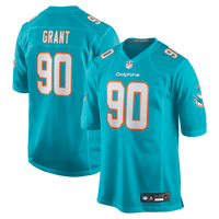 Miami Dolphins Kenneth Grant Nike Aqua Team Game Jersey