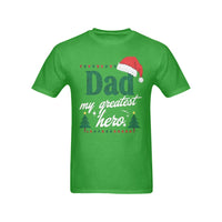 Christmas Holiday Dad Graphic Tee, Dad My Greatest Hero Shirt, Best Father T-Shirt, Meaningful Family Dad Shirt