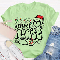 Snowflake Holiday Nurse T-Shirt, School Nurse Christmas Shirt, Winter Healthcare Graphic Tee, Medical Staff Xmas Shirt, Nurse Christmas Present