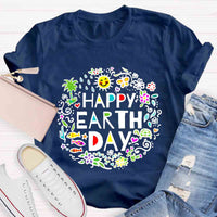 Happy Earth Day Floral T-Shirt