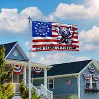 250 Years Of Freedom Flag | Bald Eagle Patriotic 1776-2026 | Weather-Resistant Polyester | USA Semiquincentennial Gift