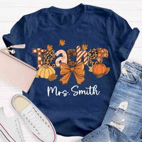Personalized Name Teacher Fall each Love Inspire Shirt