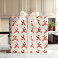 Martial Arts Holiday Gift Wrap, Karate Santa Christmas Wrapping Paper, Humorous Secret Santa Wrapping Paper, Novelty Christmas Gift Wrap Roll