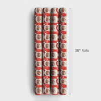 Painterly Holiday Gift Wrap, Black Santa Christmas Wrapping Paper, Inclusive Xmas Wrapping Paper, Black Santa Claus Gift Wrapping Paper Roll