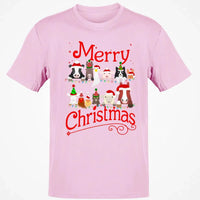 Merry Christmas Graphic Tee, Christmas Is Coming Farm Animals Shirt, Unisex Holiday Season T-Shirt, Adorable Animal Lover Christmas T-Shirt