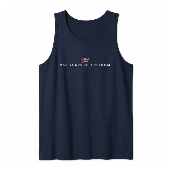 American Flag Tank Top | 250 Years of Freedom Vintage Design | Soft Breathable Unisex Fit | 4th of July Gift for Patriots
