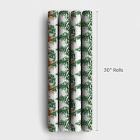 Watercolor Winter Dog Gift Wrap, Goldendoodle Christmas Wrapping Paper, Snowy Pine Forest Wrapping Paper, Doodle Dog Gift Wrapping Paper