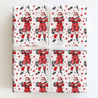 Motorsports Christmas Gift Wrap, Santa Race Car Driver Wrapping Paper, Racing Driver Holiday Gift Wrap, Humorous Christmas Wrapping Paper Roll