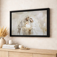 Holy Family Wall Art, Nativity Scene Canvas Print, Christian Nativity Canvas Decor, Abstract Nativity Wall Art, Christmas Canvas Present