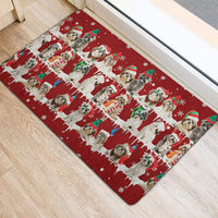 Merry Christmas Snowflake Welcome Mat, Shih Tzu Christmas Doormat, Holiday Dog Door Mat, Winter Entryway Rug, Shih Tzu Lover Xmas Present