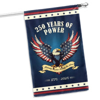 250 Years of Power Garden Flag | 1776-2026 USA Anniversary | Double-Sided Patriotic Eagle Design | Weather-Resistant Polyester | Outdoor Yard Decor Gift