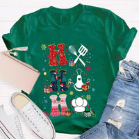 Lunch Lady Snowflake Holiday T-Shirt, School Lunch Lady Christmas Shirt, Cafeteria Staff Xmas Tee, Adorable Lunch Lady Christmas Present