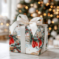 Italian Cityscape Wrapping Paper, Venice Italy Christmas Wrapping Paper, Watercolor Venice Gift Wrap