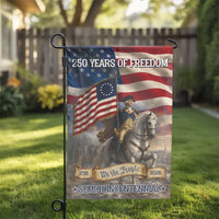 George Washington Garden Flag | 250 Years of Freedom Semiquincentennial Art | Double-Sided Weather-Resistant Polyester | Patriotic Gift for History Lovers