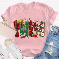 Festive Font Christmas Shirt, Colorful Christmas T-Shirt, Retro Holiday Graphic Tee, Unisex Christmas Party Shirt, Xmas Family Present