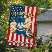Louisiana Garden Flag 250 Years of Freedom | Pelican State Double-Sided Flag | Premium Polyester Outdoor Decor | Patriotic State Pride Gift